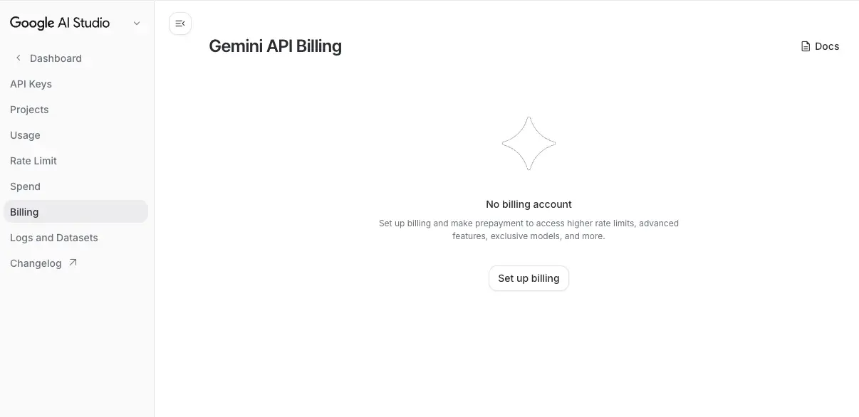 No billing account